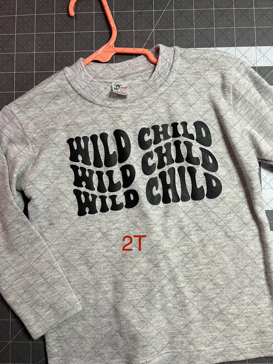 RTS 2T Wild Child Gray Long Sleeve