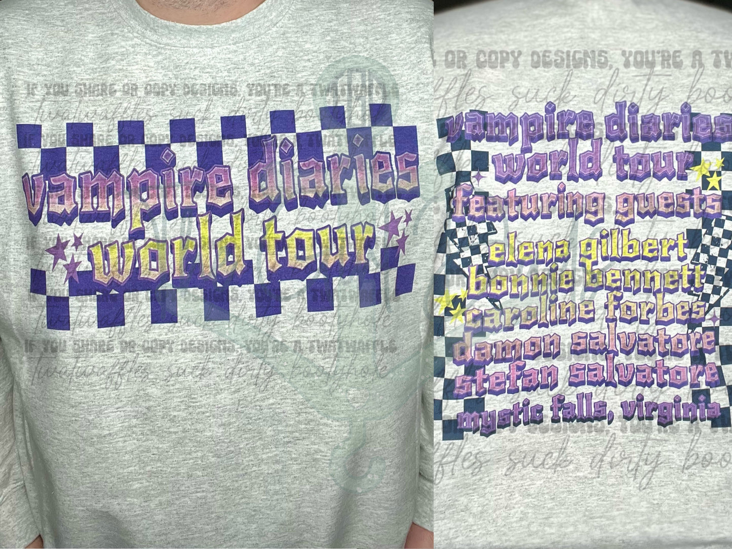 TVD World Tour Front & Back Top Design