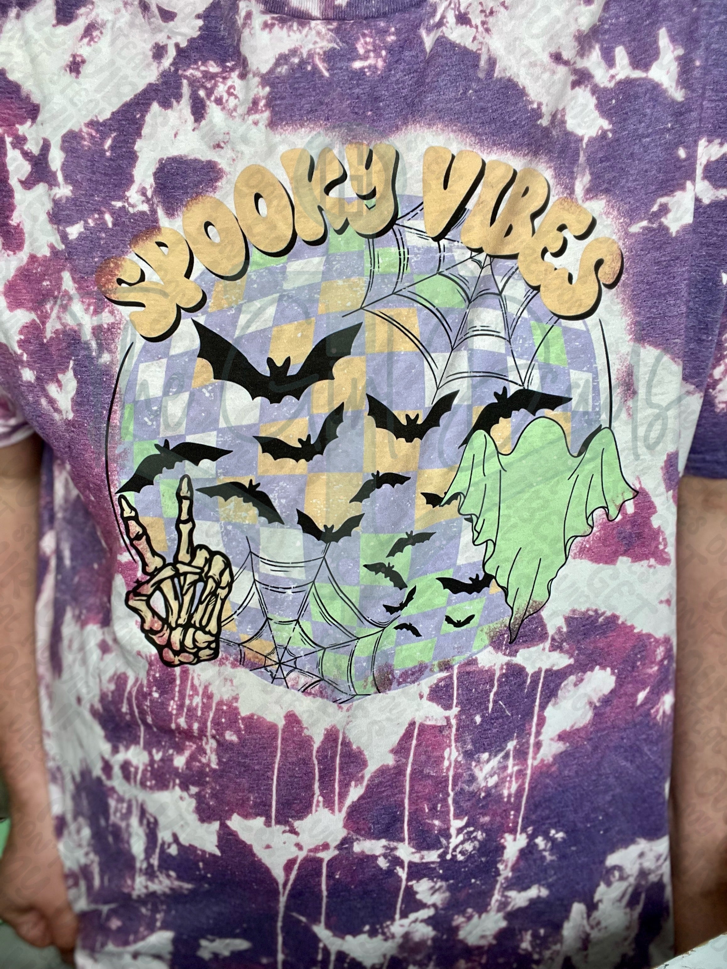 Spooky Vibes Disco Ball Top Design