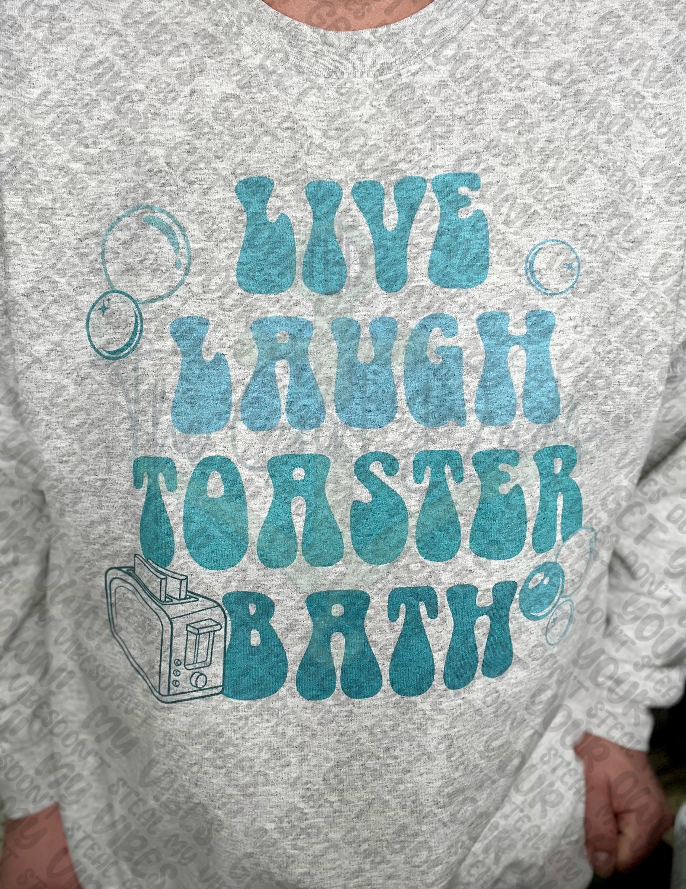 Live Laugh Toaster Bath Top Design