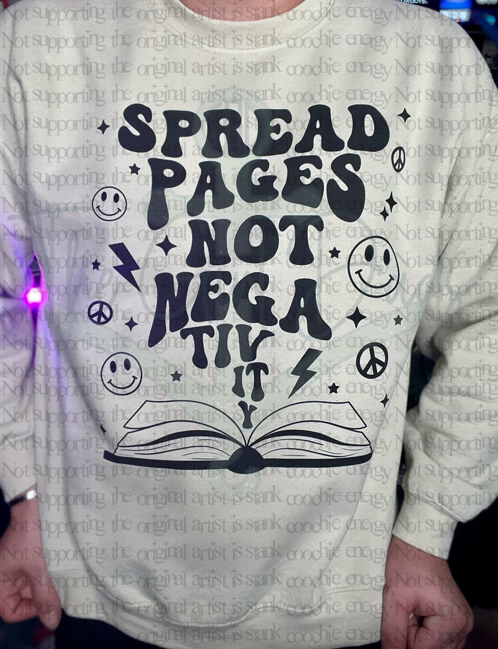 Spread Pages Not Negativity Top Design