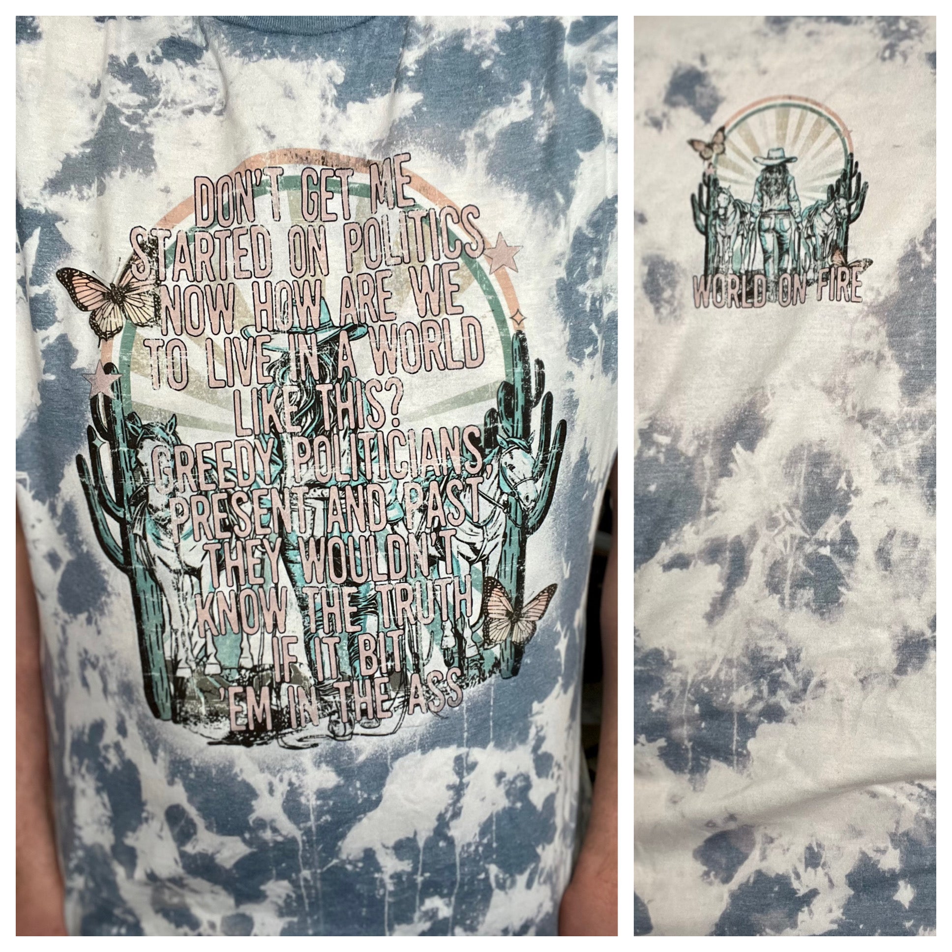 World On Fire (Front & Back) Top Design