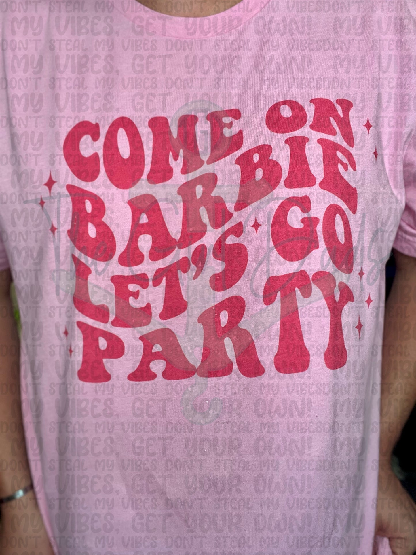 Let's Go Party Front & Back Top Design