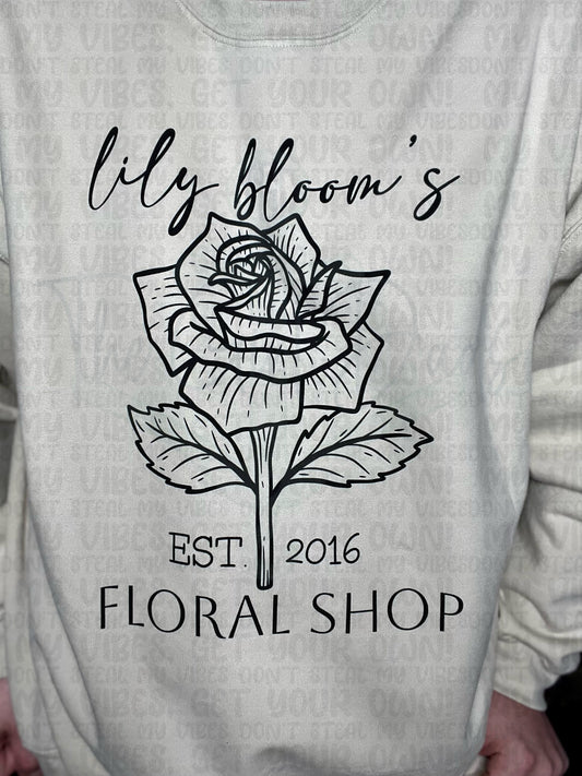 Lily Bloom Floral Shop Top Design