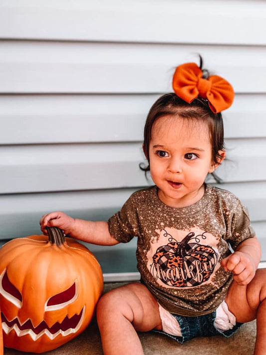 Thankful Buffalo Check Pumpkin Tee