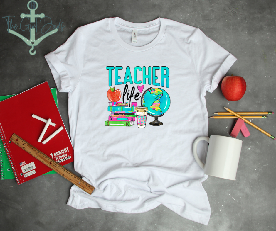 Teacher Life Globe Top Design