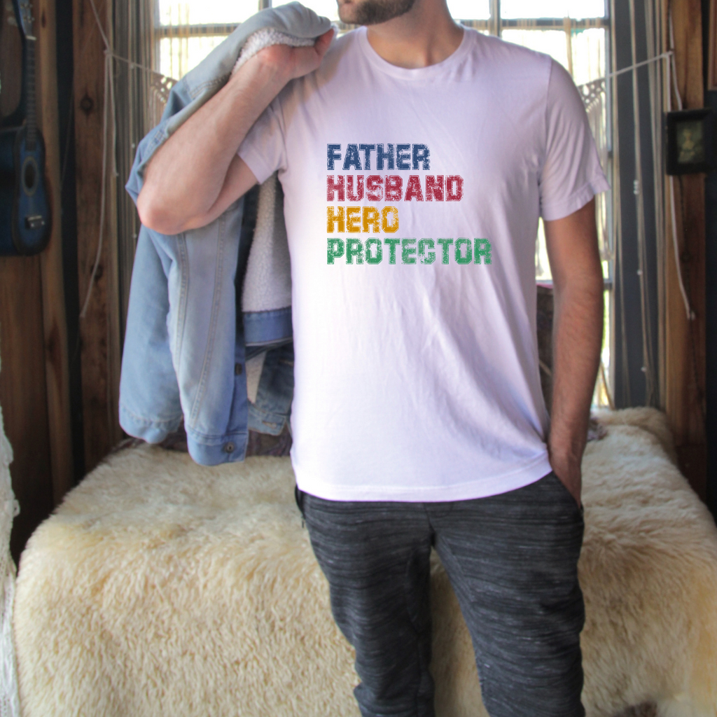 Father, Husband, Hero, Protector Top Design