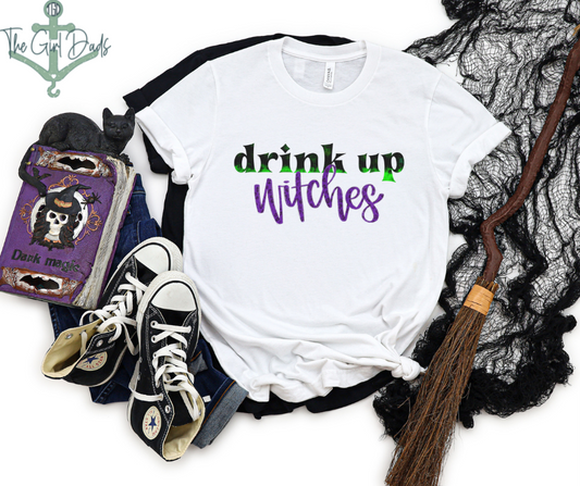 Drink Up Witches Top Design