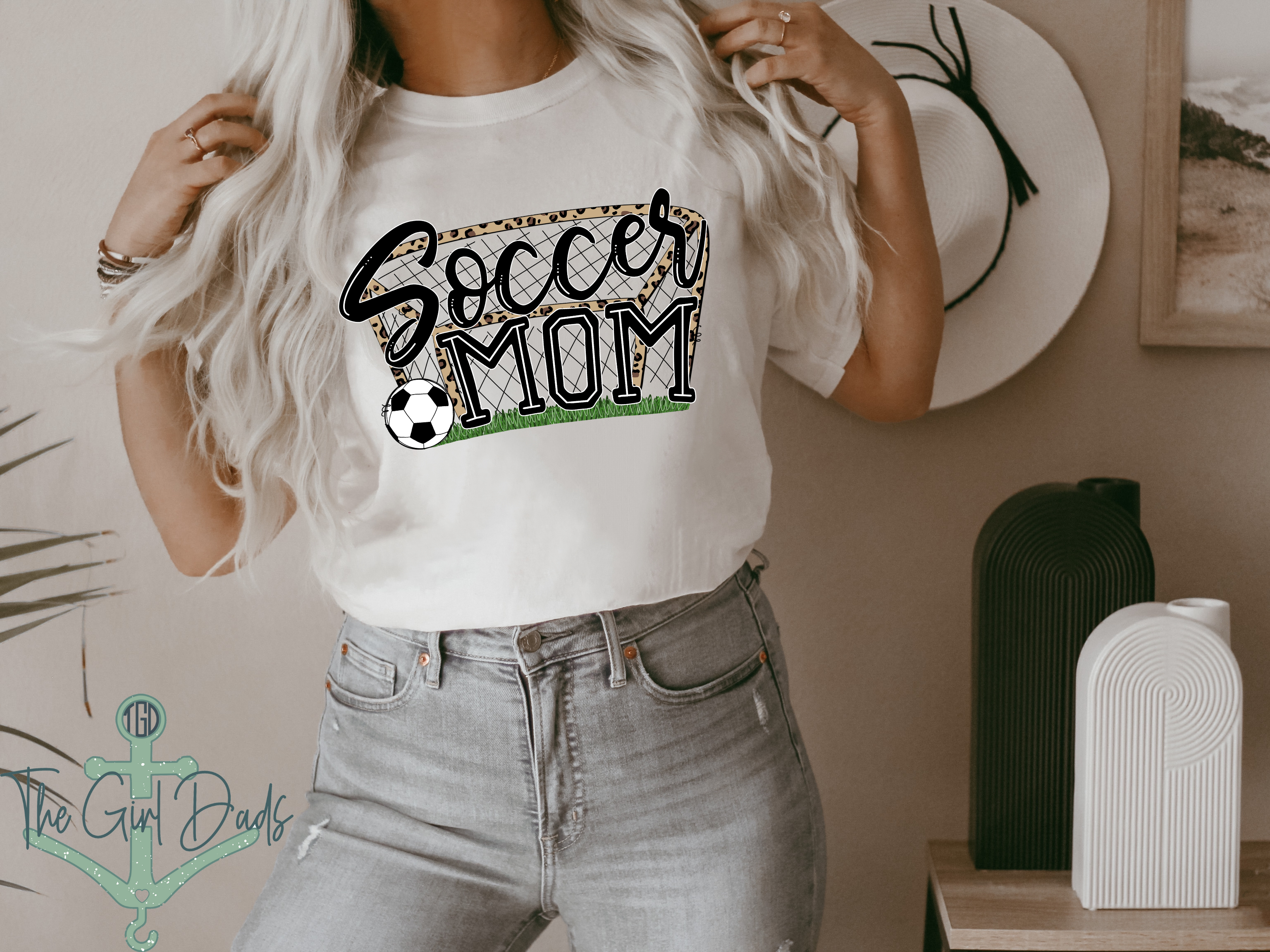 Soccer Mom Leopard Goal Top Design