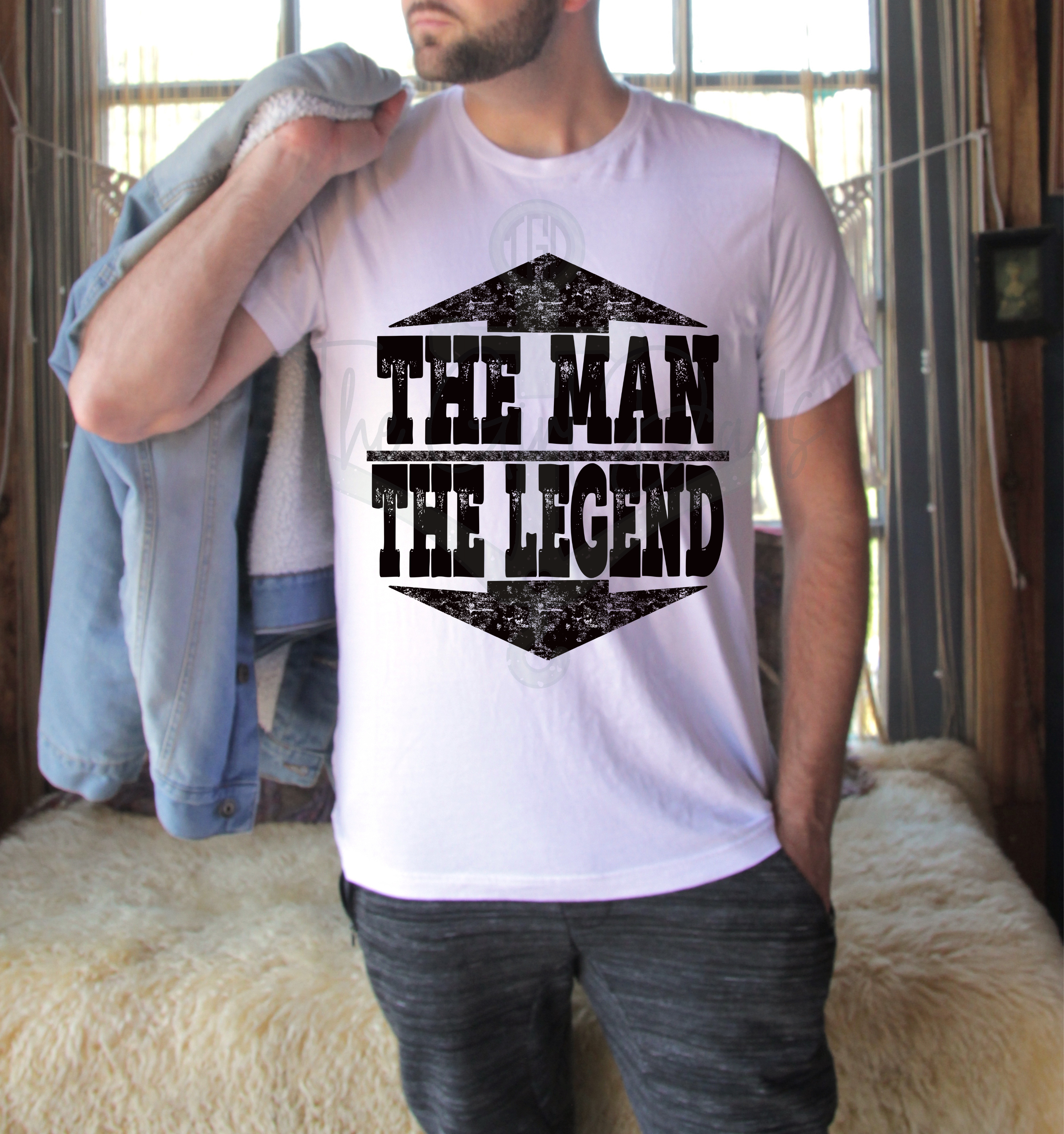 The Man The Legend Top Design