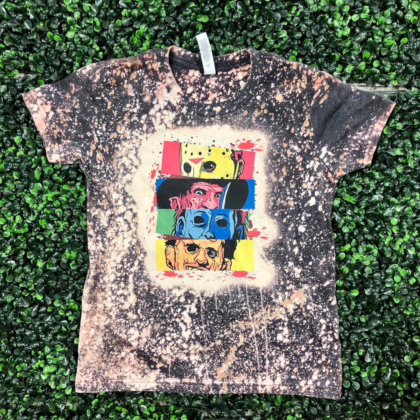 Neon Horror Friends Top  Design