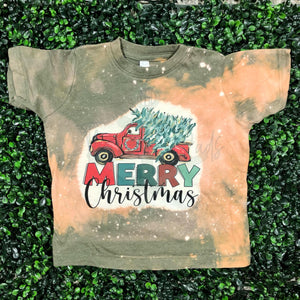 Merry Christmas Red Truck Top Design