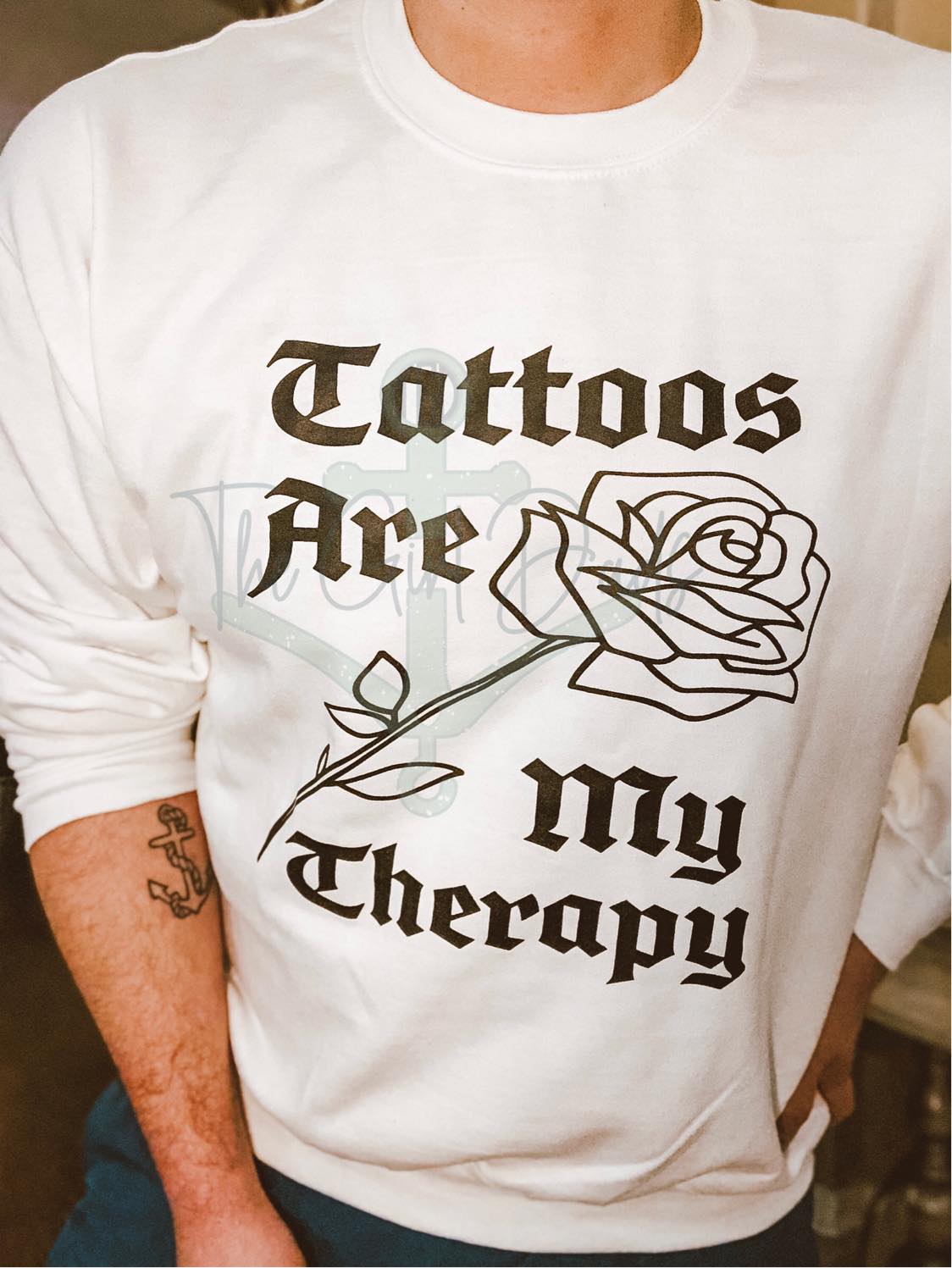 Tattoos are my Therpay Screen Print Top Design