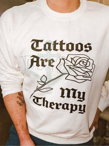 Tattoos are my Therpay Screen Print Top Design
