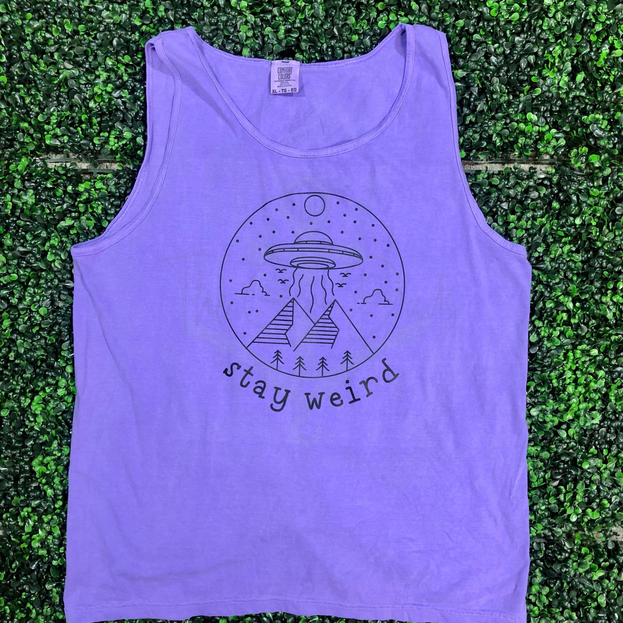 Stay Weird Screen Print Top Design