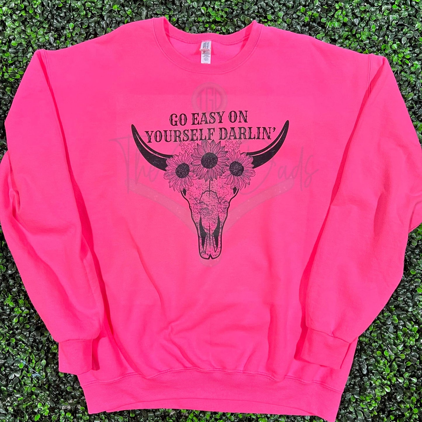 Go Easy On Yourself Darlin' (All Black) Top Design