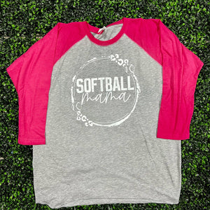 Softball Mama Screen Print Top Design