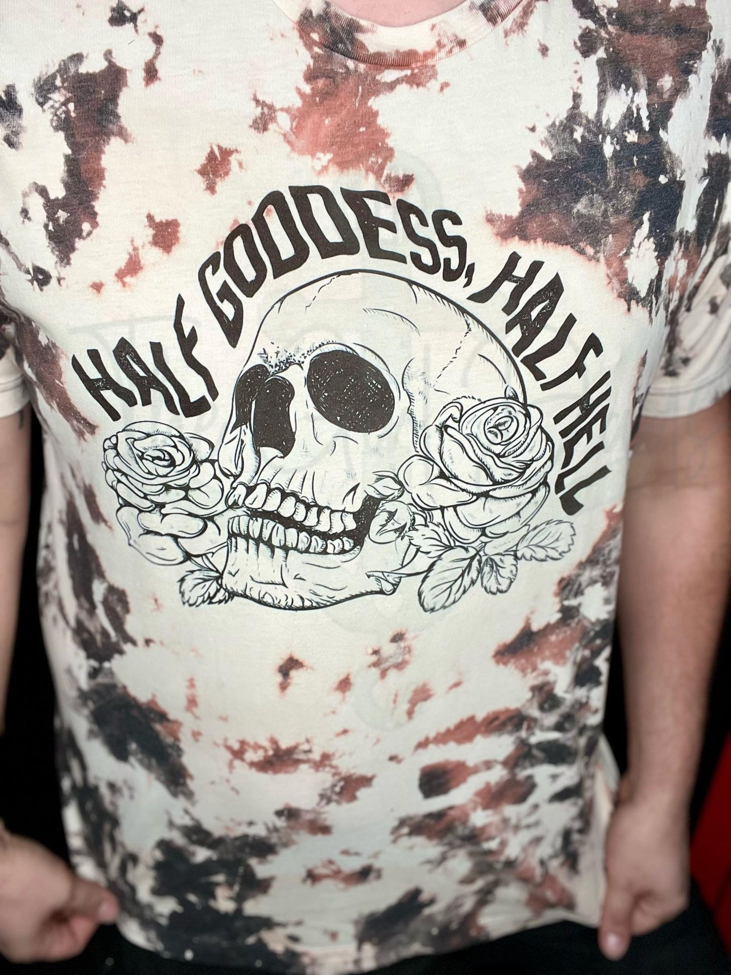 Half Goddness Half Hell Top Design