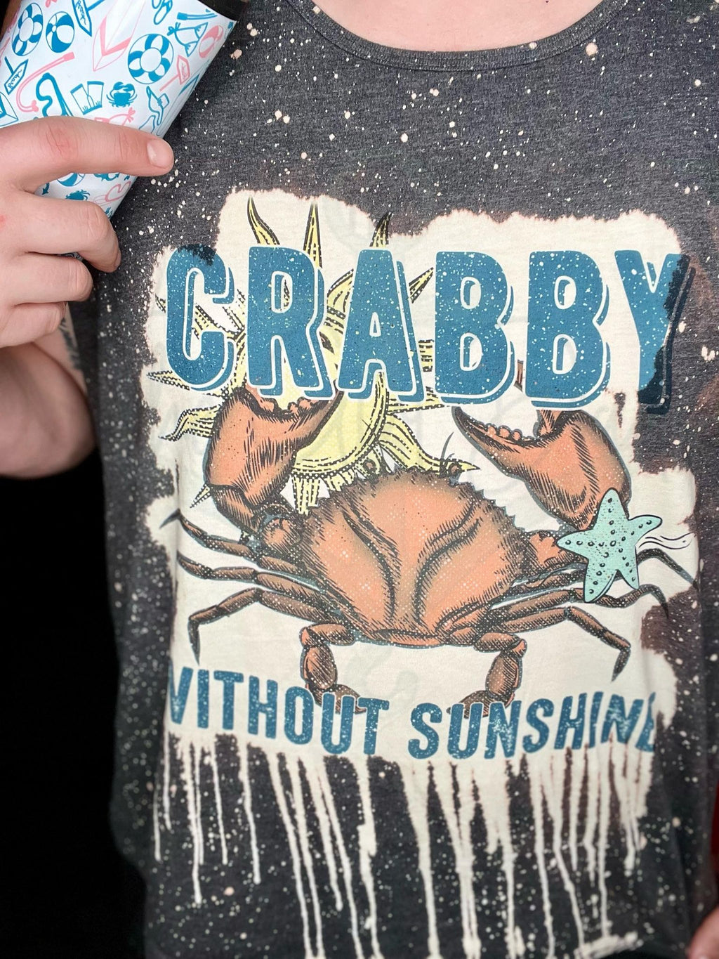 Crabby Without Sunshine Front & Back Top Design