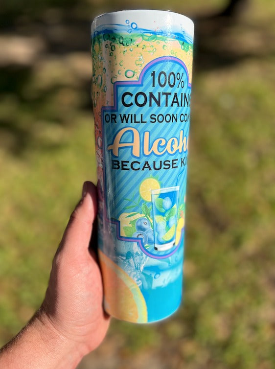 100% Contains Alcohol Drinkware
