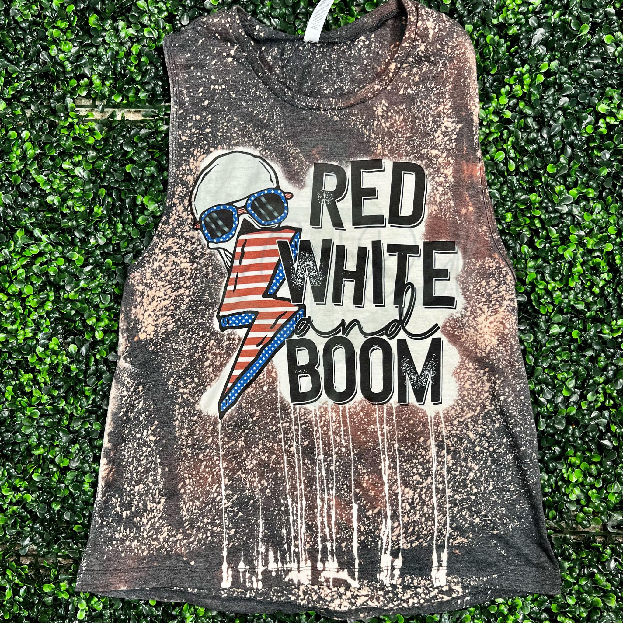 Red White and Boom Top Design