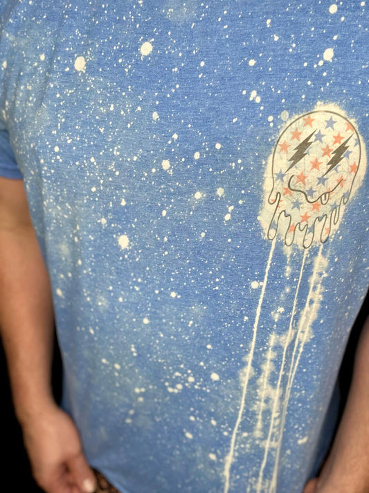 Patriotic Melting Smileys (Front & Back) Top Design