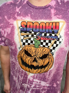 Spooky Season Pumpkin Race Checkers Top Design