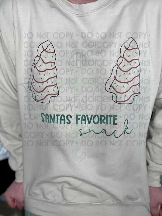 Santas Favorite Snack Top Design