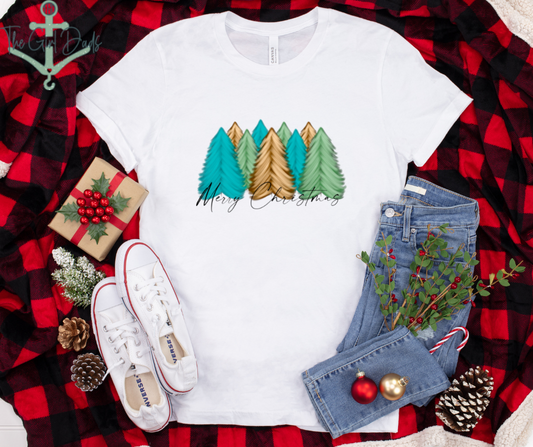 Merry Christmas Trees Top Design