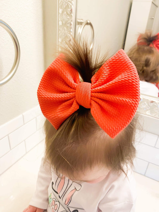 Shimmer Orange Bow and Hair Accessories