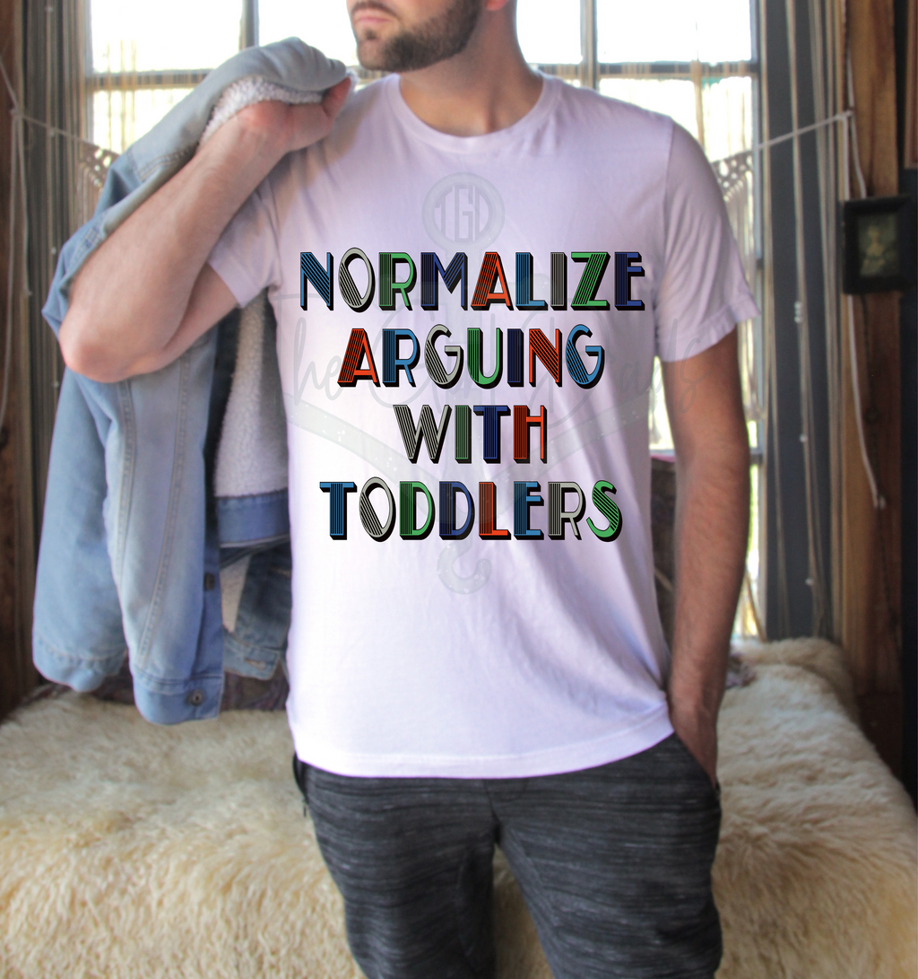 Normalize Arguing with Toddlers (Full Dark Colors) Top Design