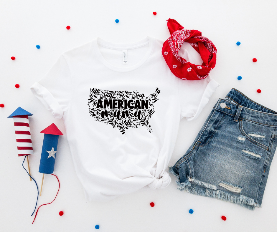 American Mama Floral Top Design