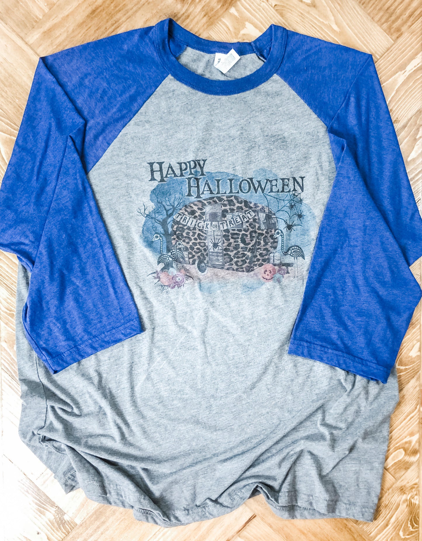 Happy Halloween Cheetah Camper Tee