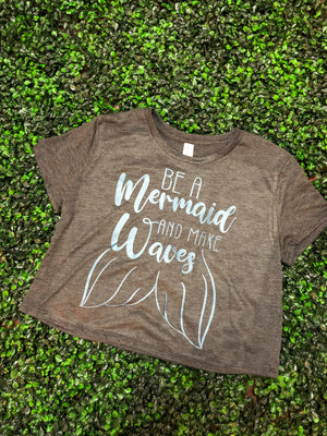 Be A Mermaid Screen Print Top Design