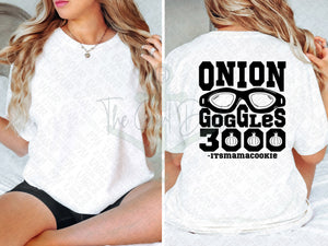 Onion Goggles 3000 Front & Back Top Design