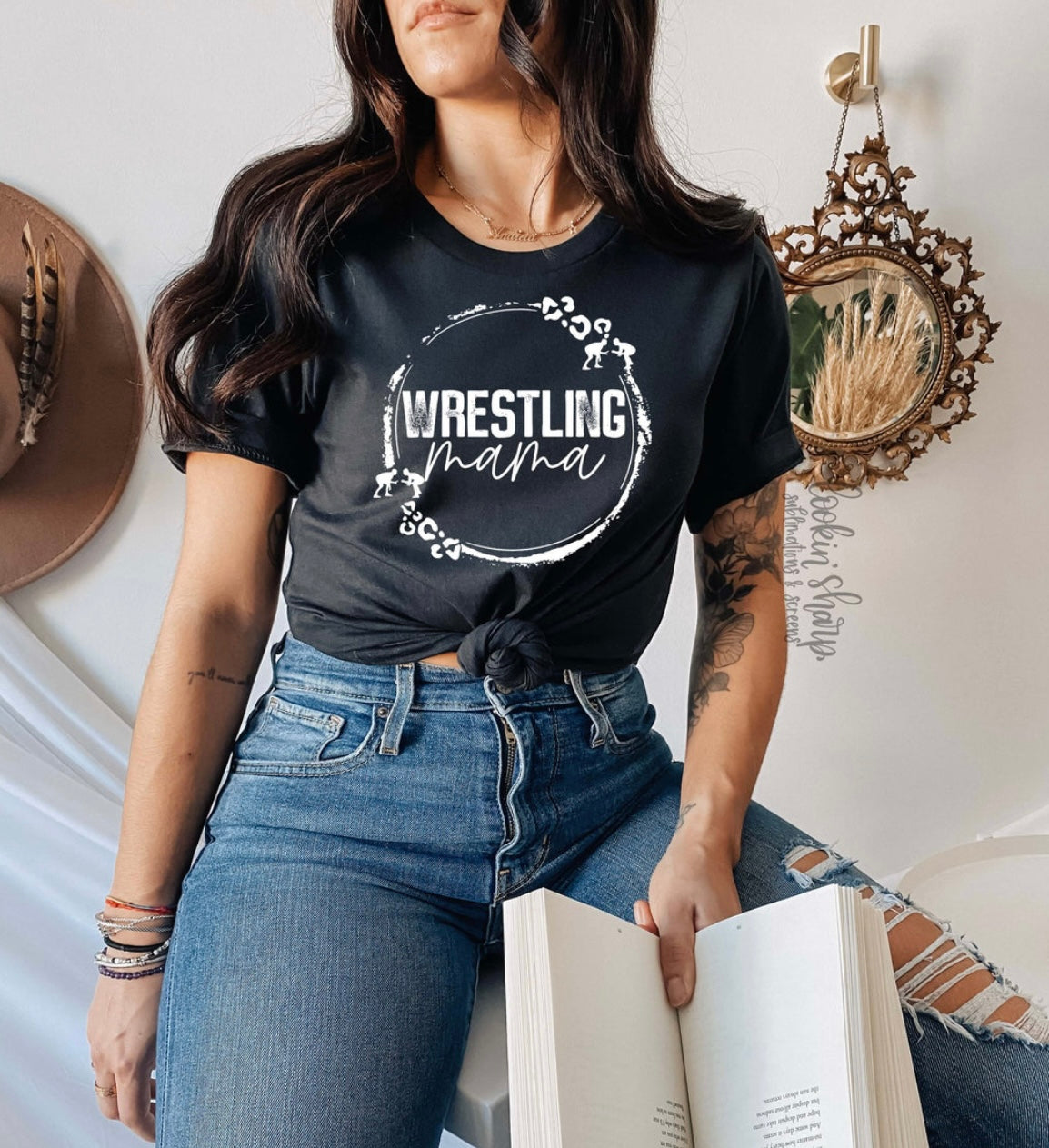 Wrestling Mama Screen Print Top Design