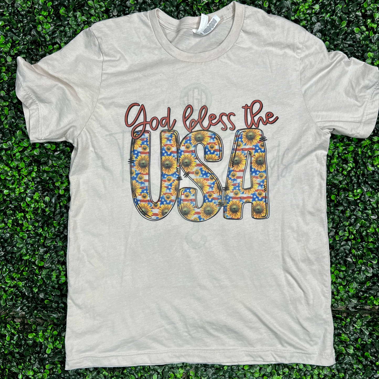 God Bless USA (Sunflower) Top Design