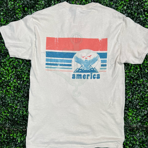 America Striped Eagled (Front & Back) Top Design