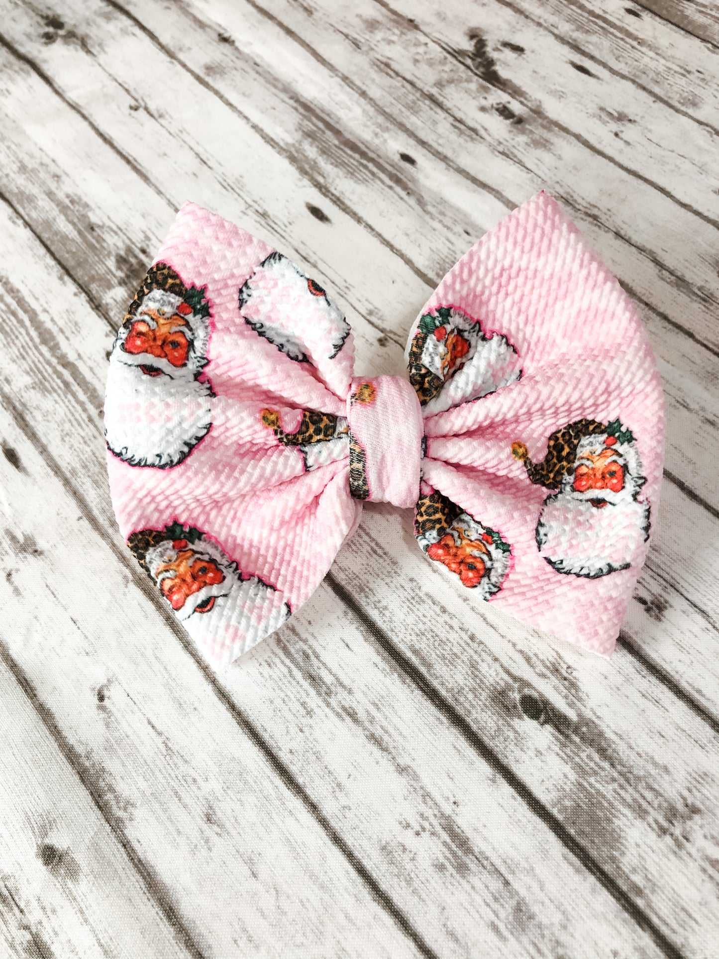 Pink Santa Bow