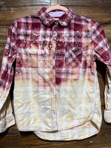 Flannel - GIRL FIT YOUTH L (10/12) - Maroon
