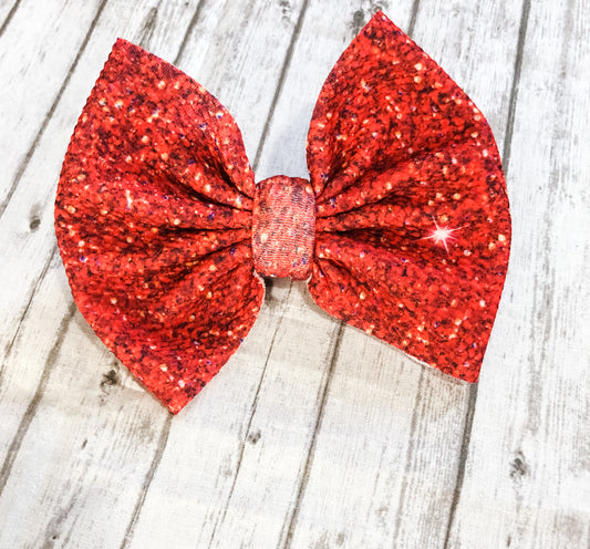 Red Glitter Bow