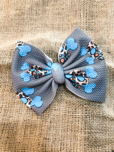 Turquoise and Skulls Bow