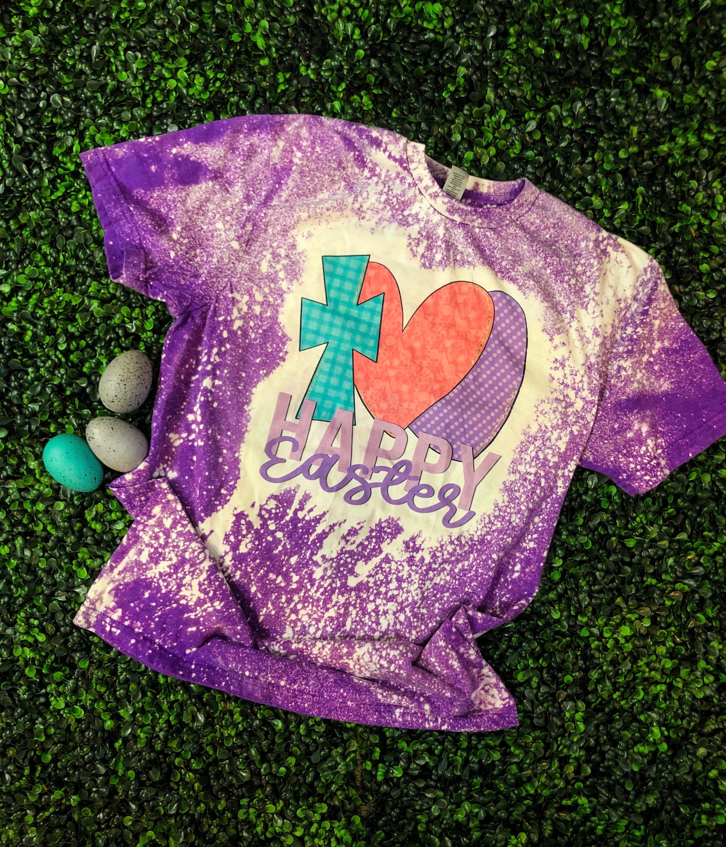 Happy Easter Cross & Heart Top Design