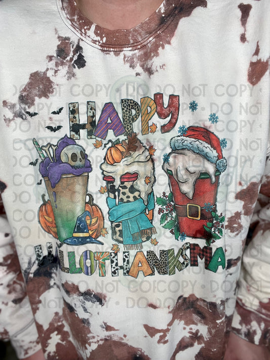 Happy HalloThanksMas Top Design