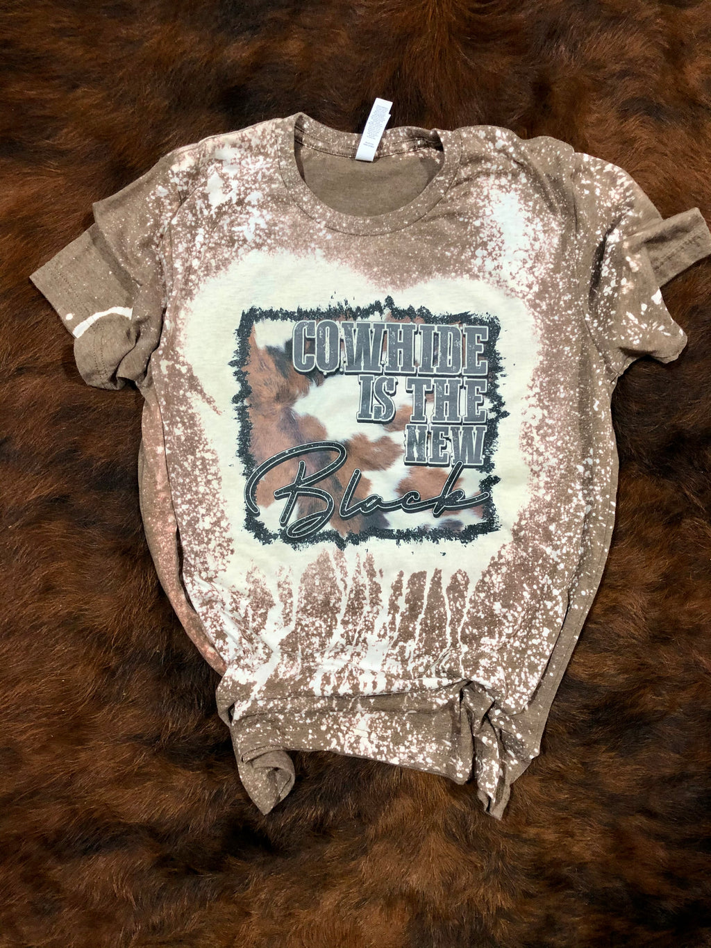 Cowhide Is The New Black Top Design