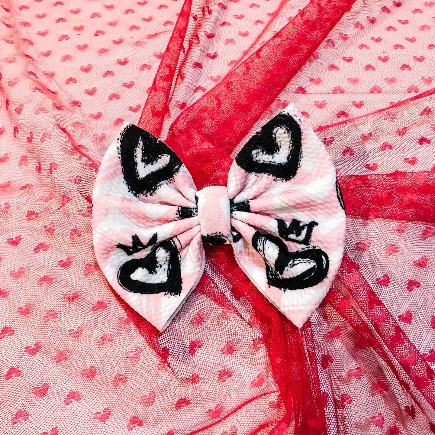 Queen of Hearts Bow Fabric