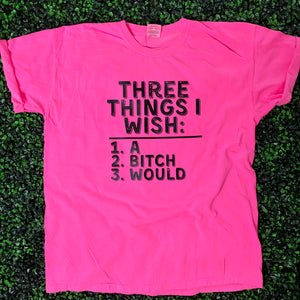 Three Things I Wish Screen Print Top Design