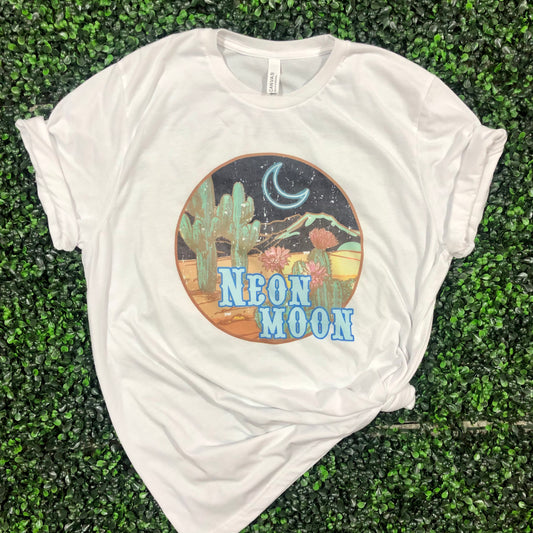 Desert Neon Moon Top Design