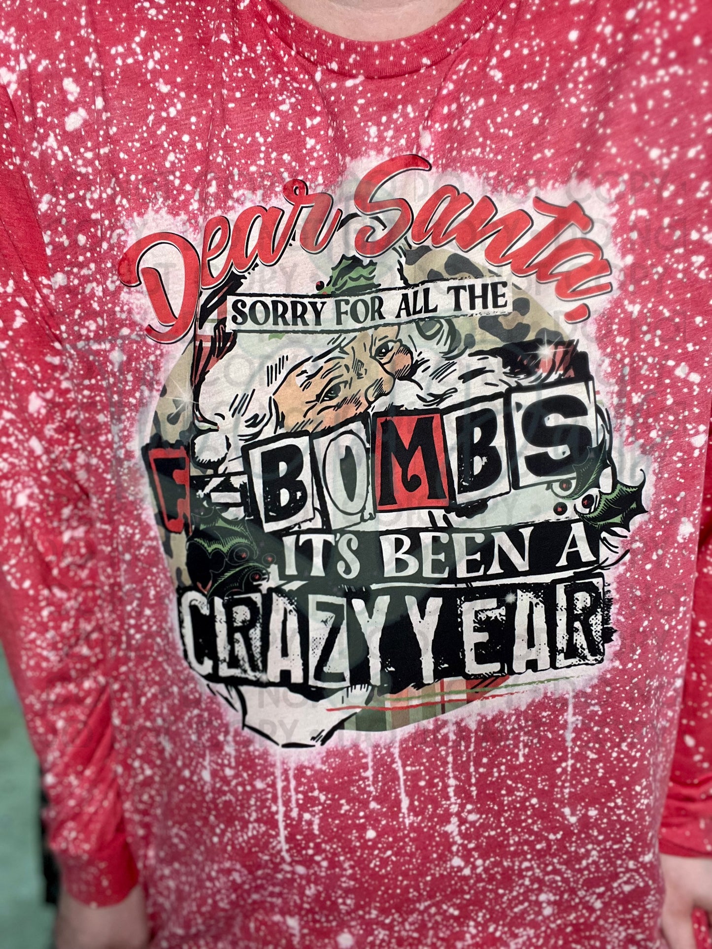 Dear Santa Sorry For All The F Bombs Top Design