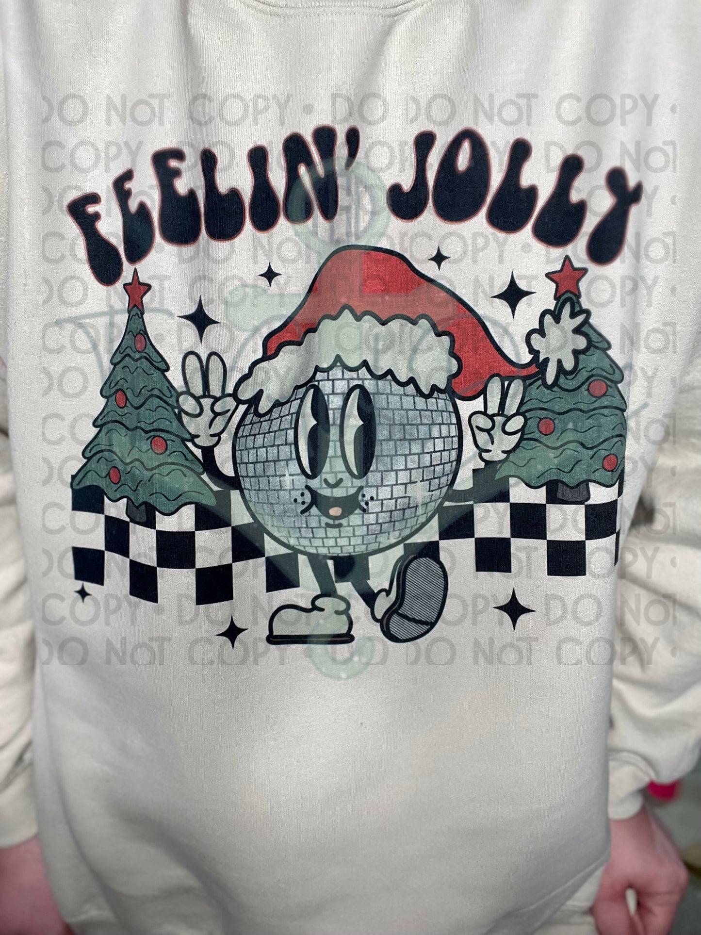 Feelin' Jolly Disco Ball Top Design